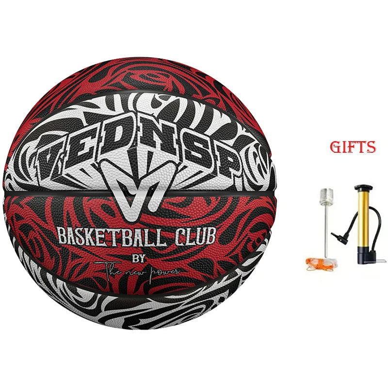 Veidoorn Rose Pattern Basketball – Stylish Floral Design for Indoor and Outdoor Play
