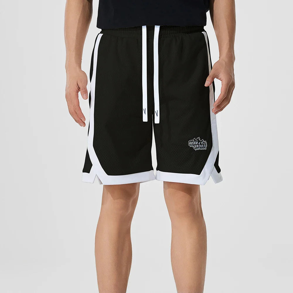Veidoorn Laker Purple Mesh Basketball Shorts – Breathable Fabric with Side Pockets