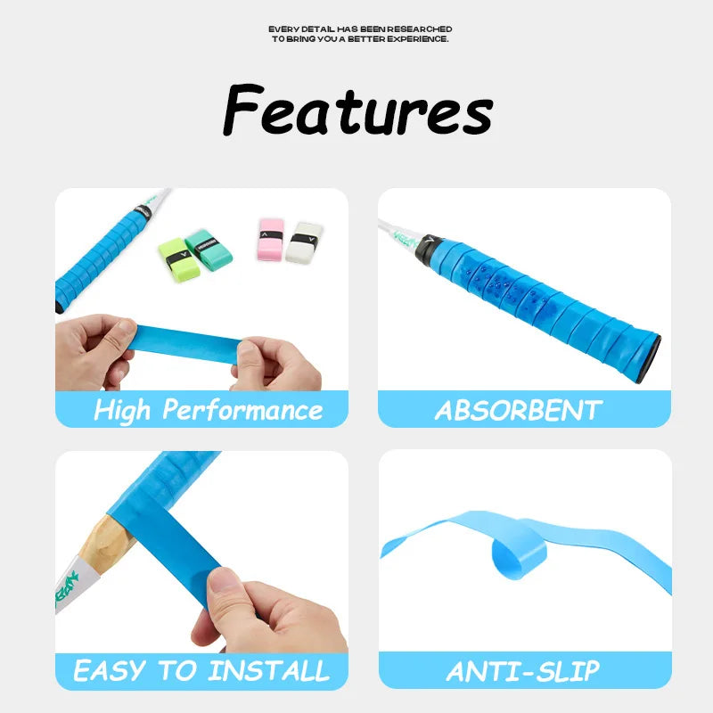 Veidoorn Non Slip Tennis Racket Grip Tape – High Quality Absorbent Control