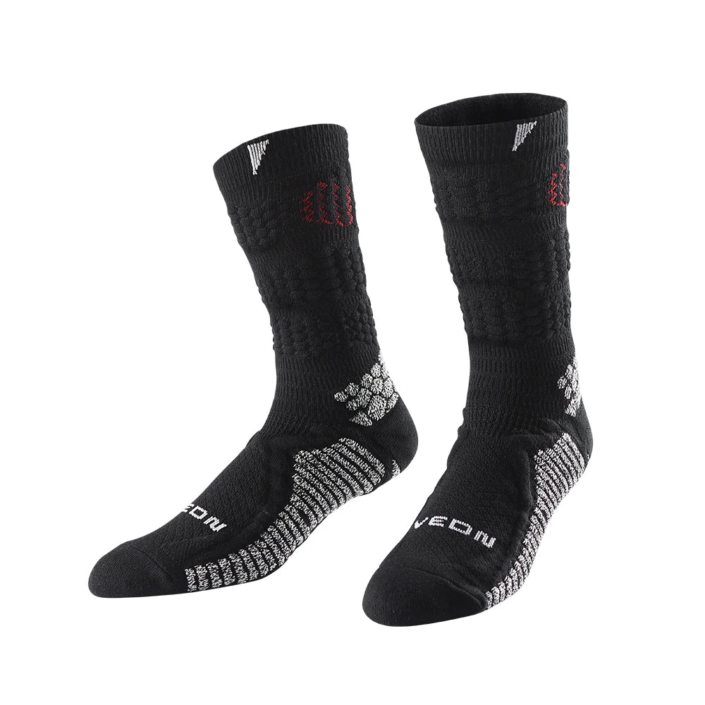 Veidoorn Towel Bottom Darn Tough Socks – Moisture Absorbing Non-Slip Comfort