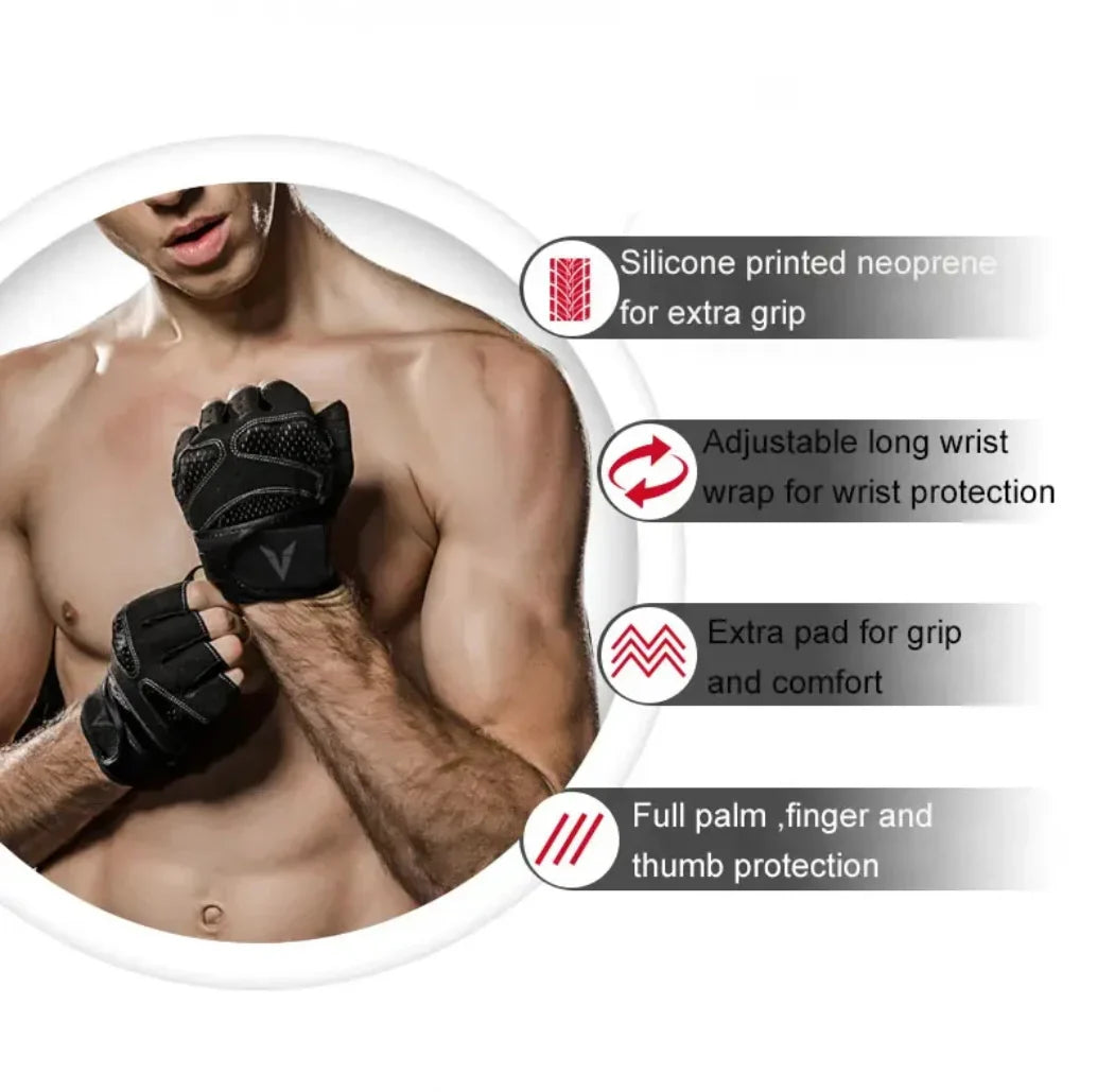 Veidoorn Gym Gloves – Enhanced Grip and Wrist Support