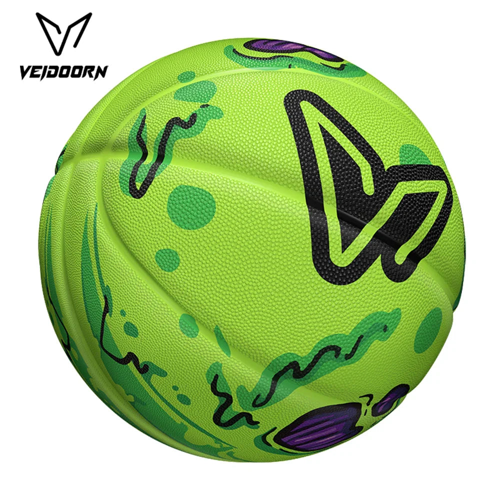 Veidoorn Premium Green Rubber Basketball – Superior Control with Anti-Slip Grip