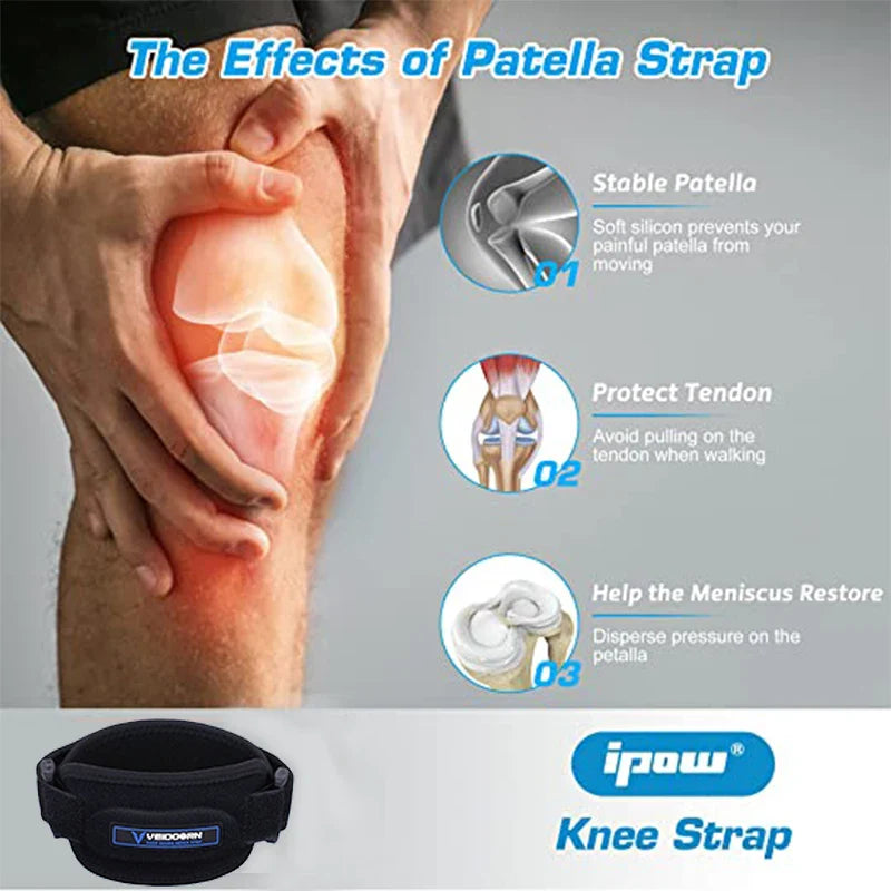 Veidoorn Adjustable Patellar Tendon Support Strap – Optimal Knee Stability for Athletes
