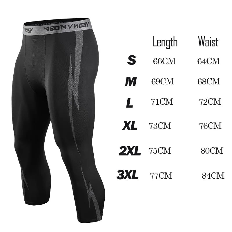 Veidoorn Athletic Bodybuilding Leggings – Breathable 3/4 Compression Design