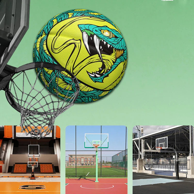 Veidoorn Pythons Printing Basketball Size 7 – High Quality Rubber for Indoor and Outdoor Play