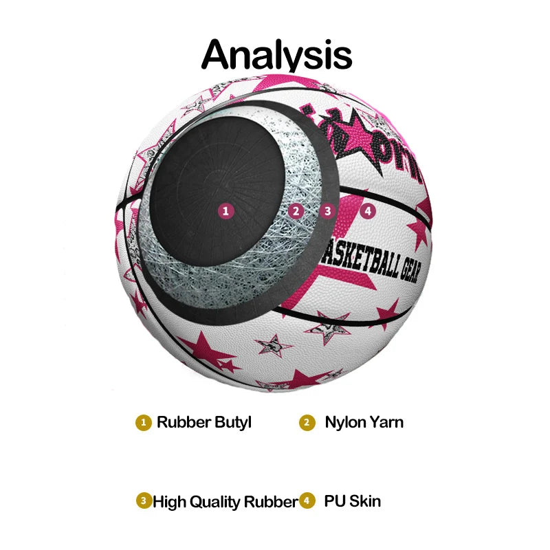 Veidoorn Size 7 Star Basketball – Durable PU Material for Exceptional Performance