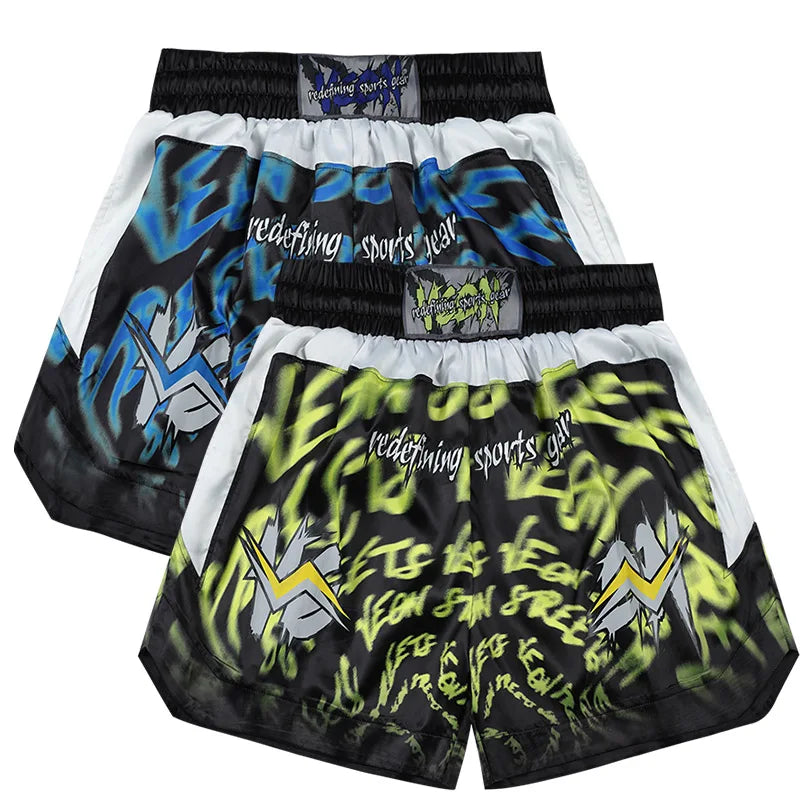 Veidoorn Men's High-Waist Boxing Shorts – Trendy and Comfortable Design