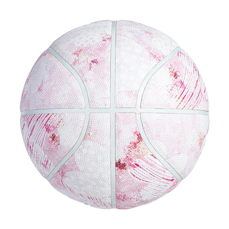 Veidoorn Pink PU Game Basketball – High Quality Outdoor Performance