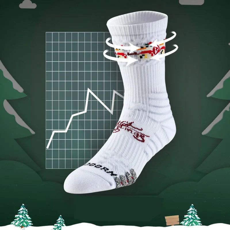 Veidoorn Christmas Sports Socks – Shock Absorbing Cushioned Comfort