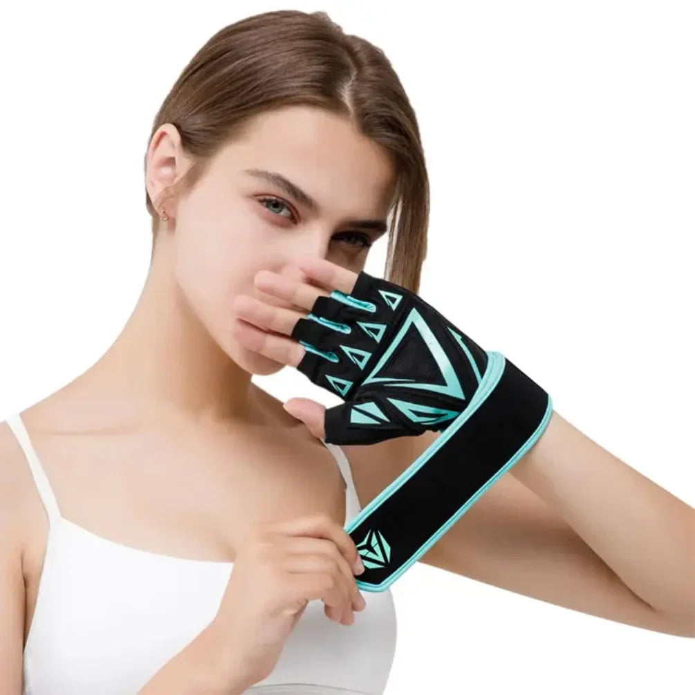Veidoorn Wrist Strap Gloves – Breathable Anti-Slip Support for Gym Workouts