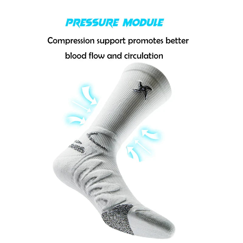 Veidoorn Anti-Slip Compression Sports Socks – Enhanced Grip and Muscle Stability