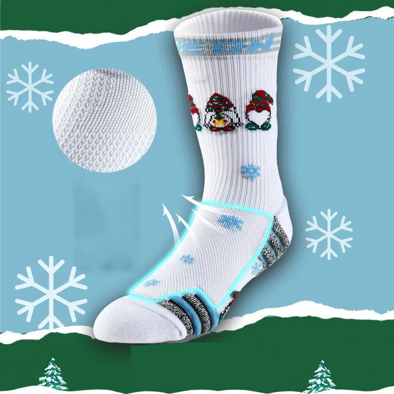 Veidoorn Christmas Sports Socks – Shock Absorbing Cushioned Comfort