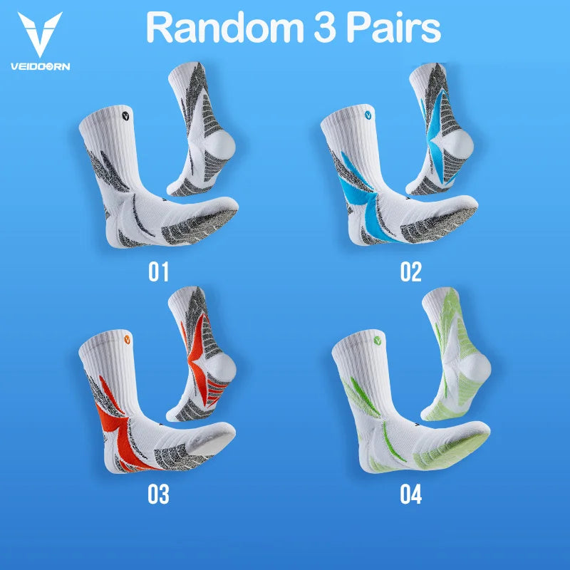 Veidoorn Professional Basketball Socks – Thick Non-Slip Breathable Design