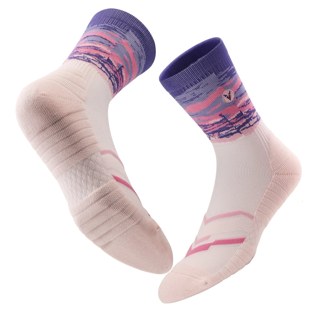 Veidoorn Women Sport Socks – Comfortable Compression with Beach Tree Design