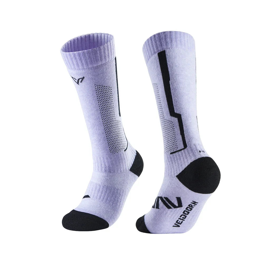 Veidoorn Compression Over The Calf Ski Socks – Full Cushion Comfort and Moisture Wicking