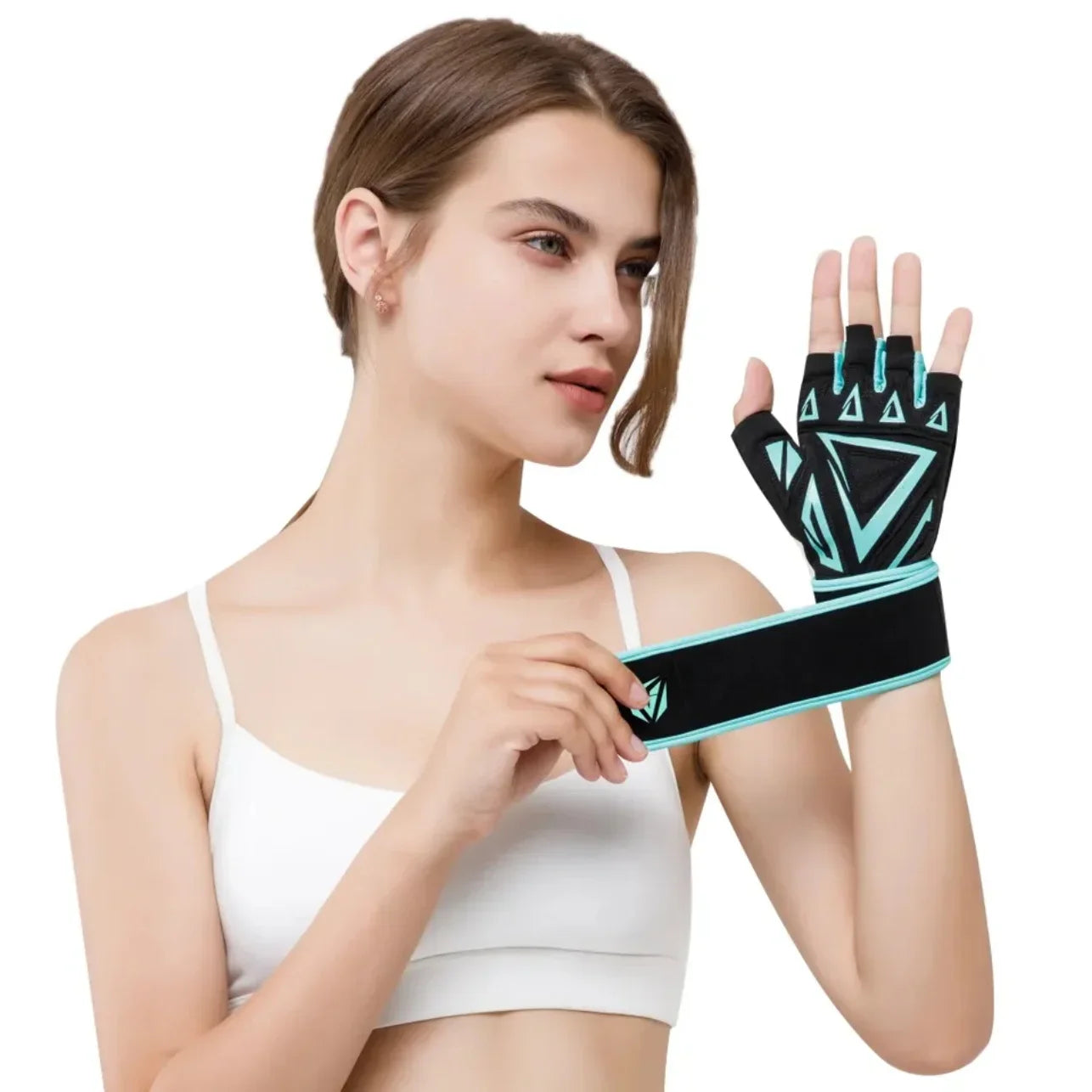 Veidoorn Wrist Strap Gloves – Breathable Anti-Slip Support for Gym Workouts