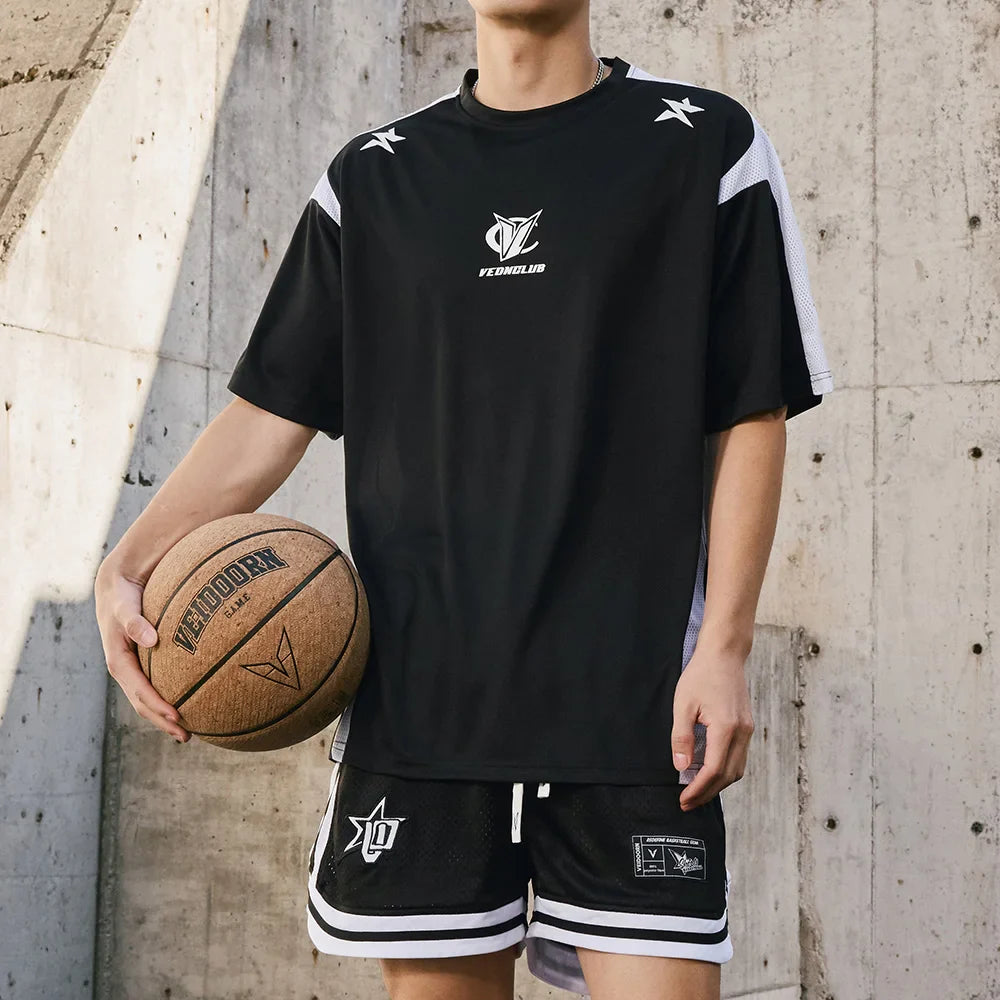 Veidoorn Mens Oversize Sport T-Shirt – Breathable Quick-Dry Fabric