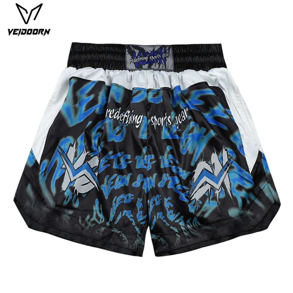 Veidoorn Men's High-Waist Boxing Shorts – Trendy and Comfortable Design