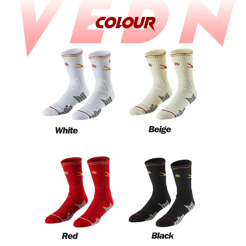 Veidoorn Towel Bottom Compression Socks – Breathable Non-Slip Grip for Athletes