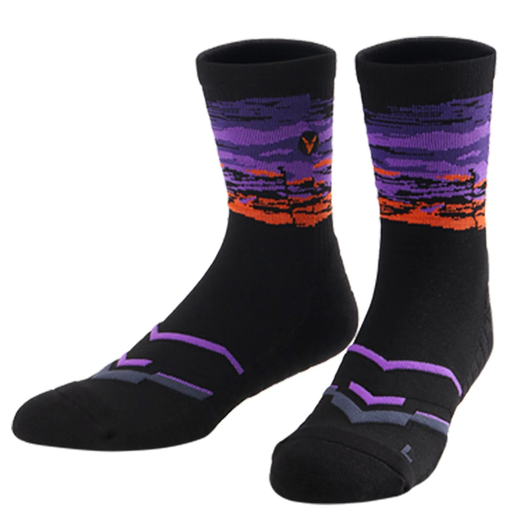 Veidoorn Women Sport Socks – Comfortable Compression with Beach Tree Design