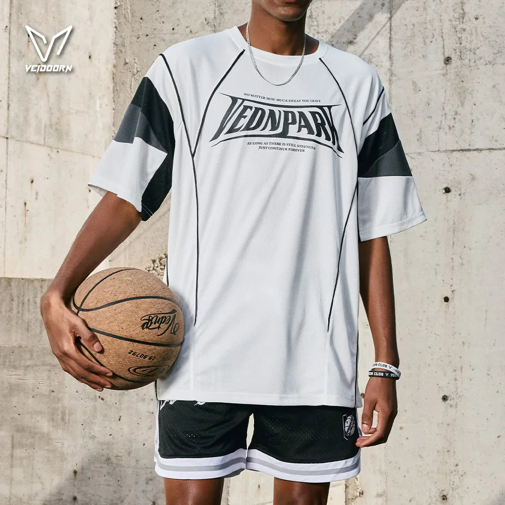 Veidoorn Summer Men's Breathable Sports T-Shirt – Lightweight Quick Dry Comfort