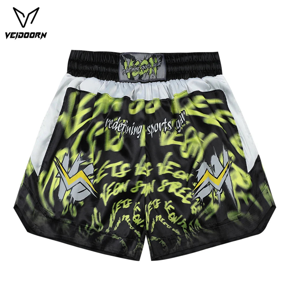 Veidoorn Men's High-Waist Boxing Shorts – Trendy and Comfortable Design