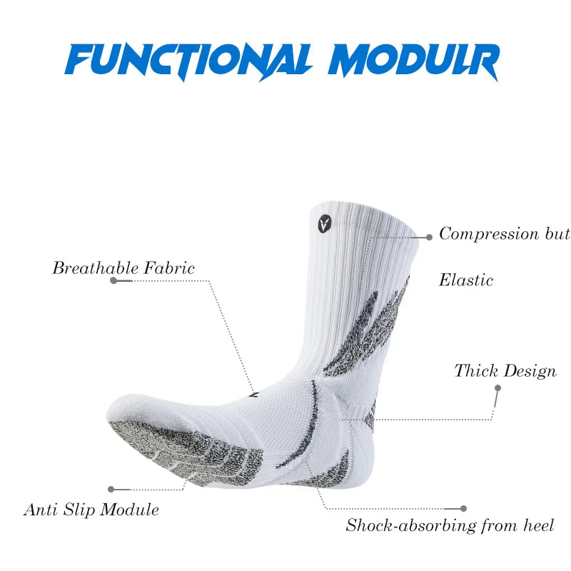 Veidoorn Professional Basketball Socks – Thick Non-Slip Breathable Design