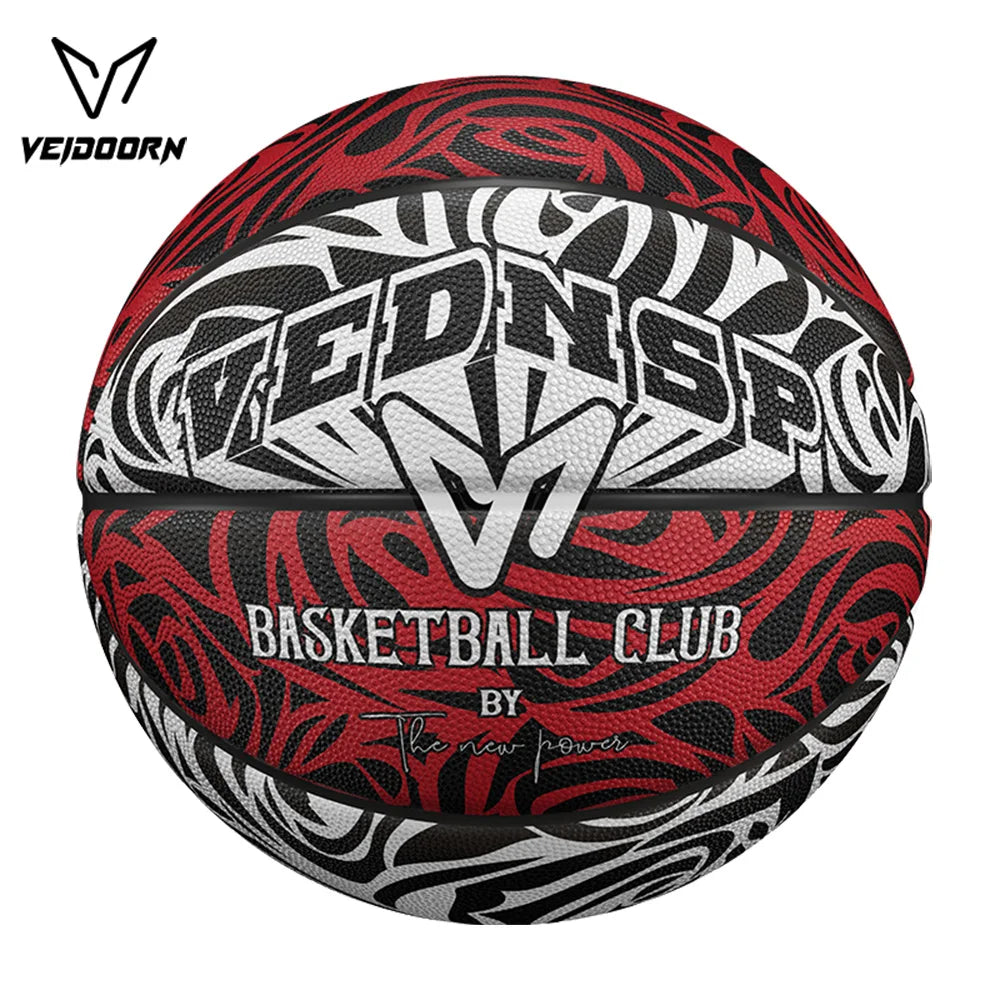 Veidoorn Rose Pattern Basketball – Stylish Floral Design for Indoor and Outdoor Play