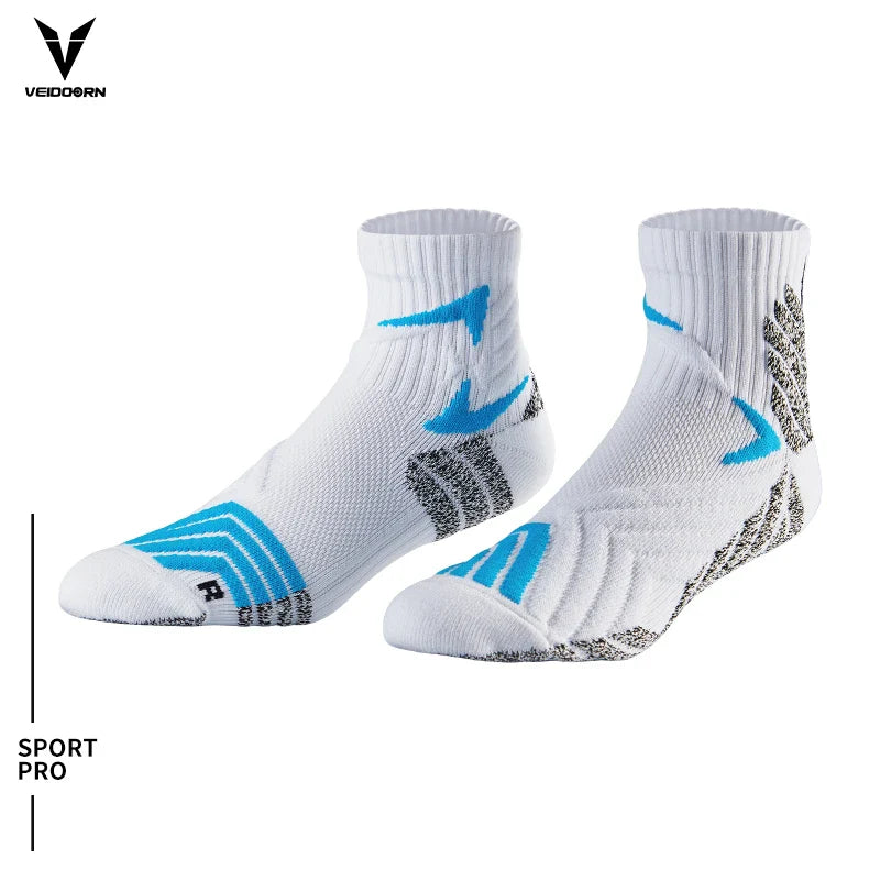 Veidoorn Professional Short Basketball Socks – Thicken Non-Slip Comfort