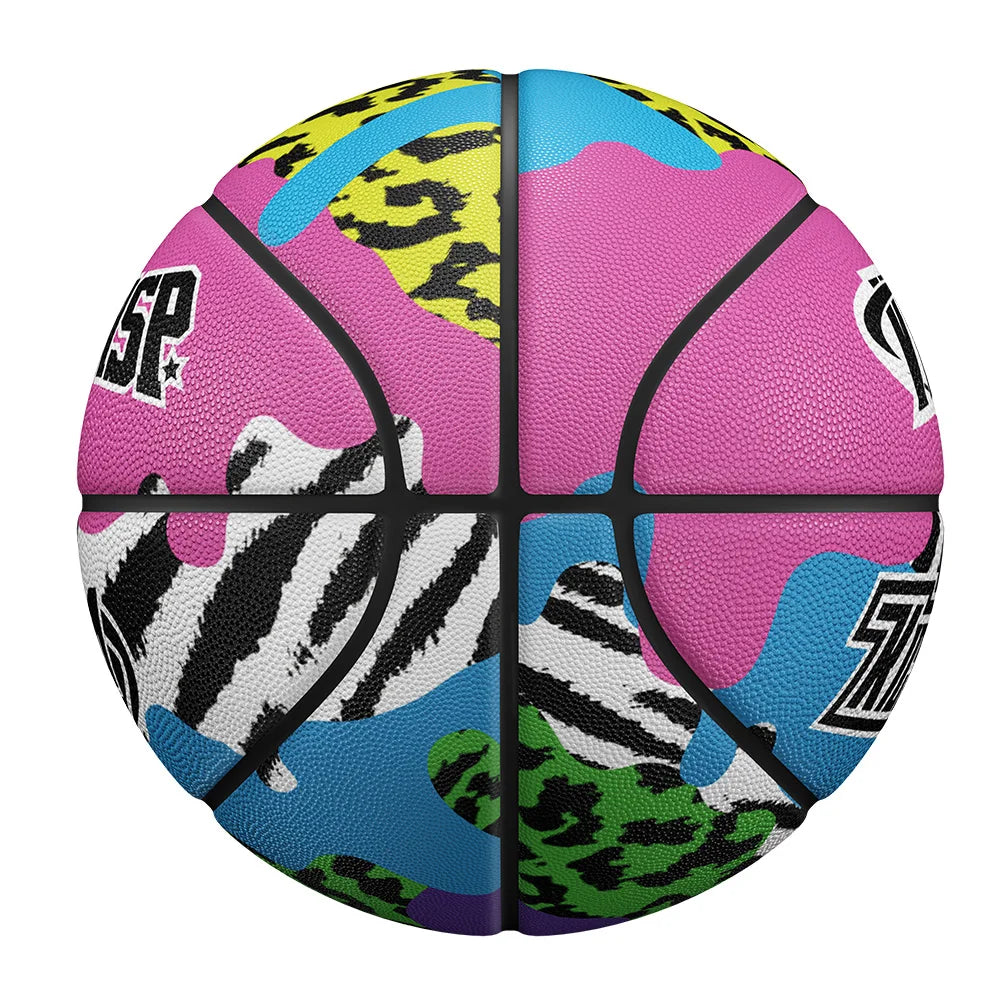Veidoorn Colorful PU Basketball Size 7 – Durable Outdoor Performance