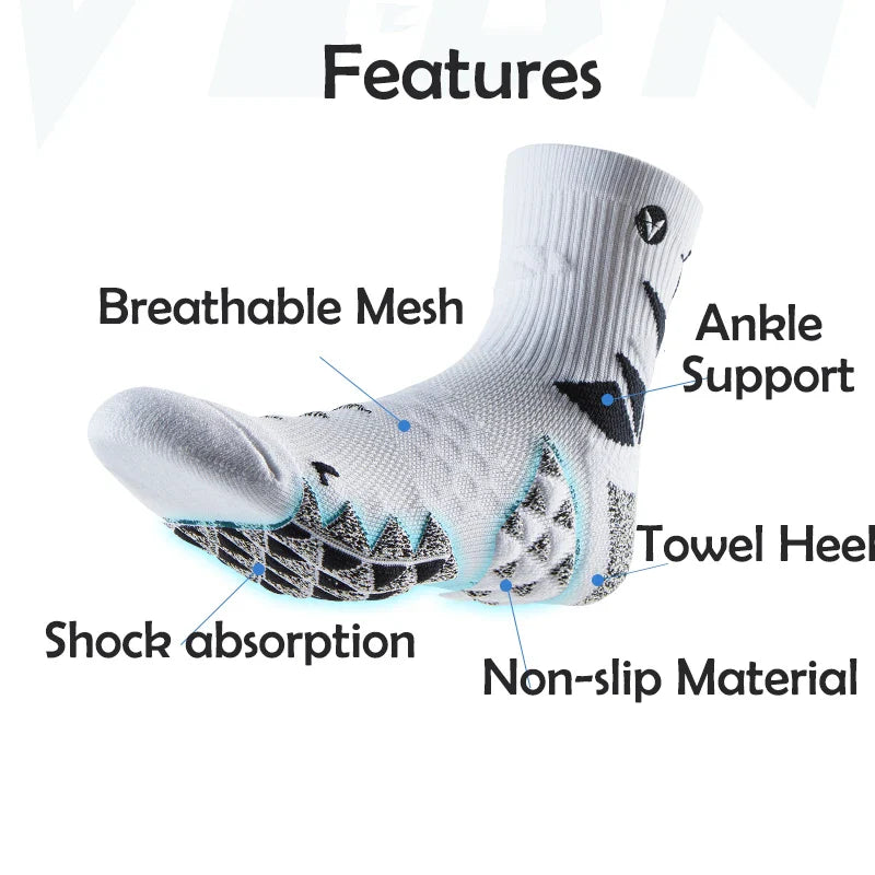 Veidoorn Professional Mid-calf Grip Socks – Superior Grip and Comfort for Athletes