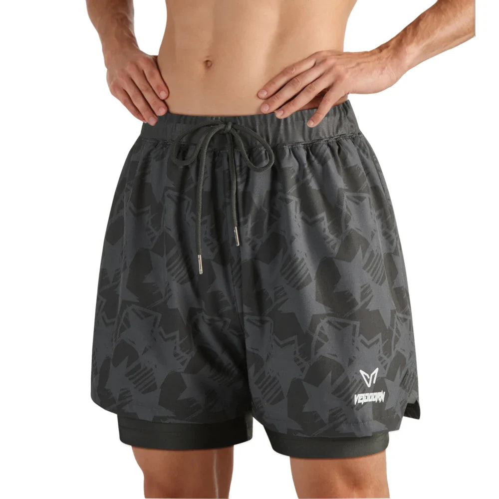 Veidoorn 2-in-1 Running Shorts – Lightweight Breathable Quick-Dry Design