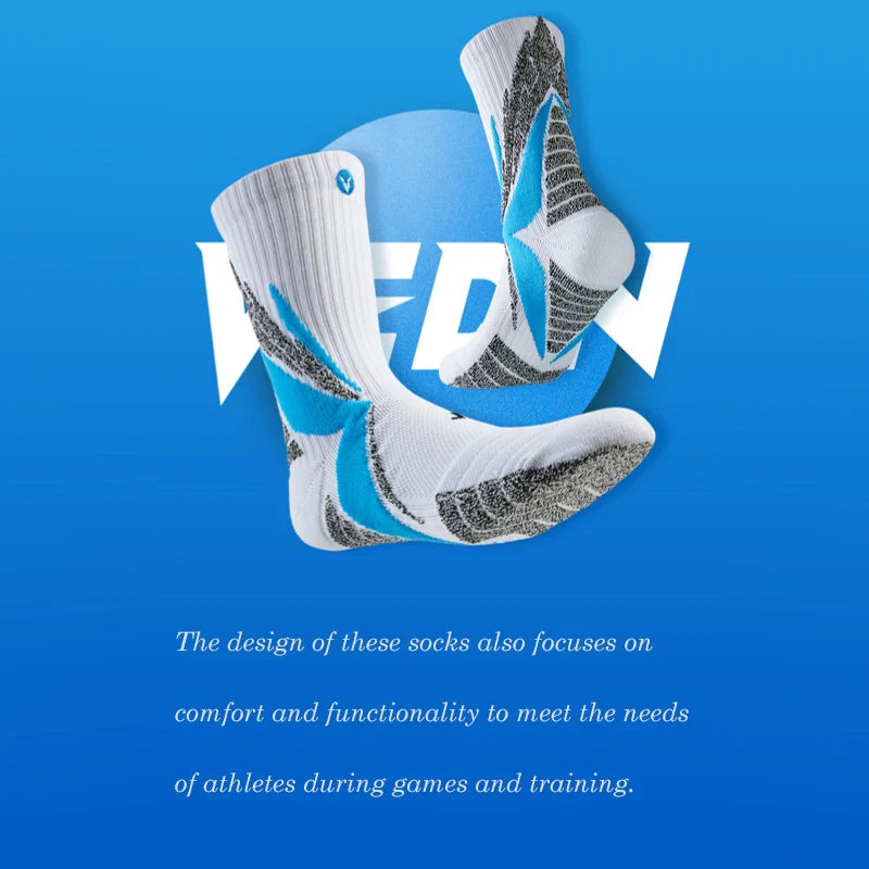 Veidoorn Professional Basketball Socks – Thick Non-Slip Breathable Design