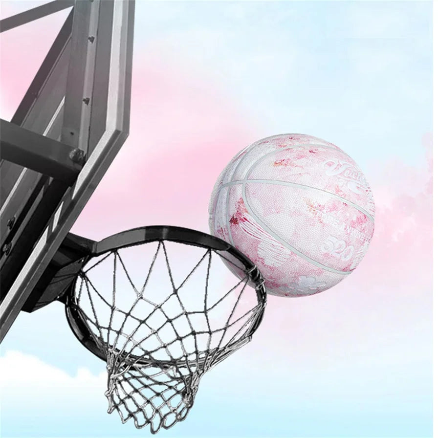 Veidoorn Pink PU Game Basketball – High Quality Outdoor Performance