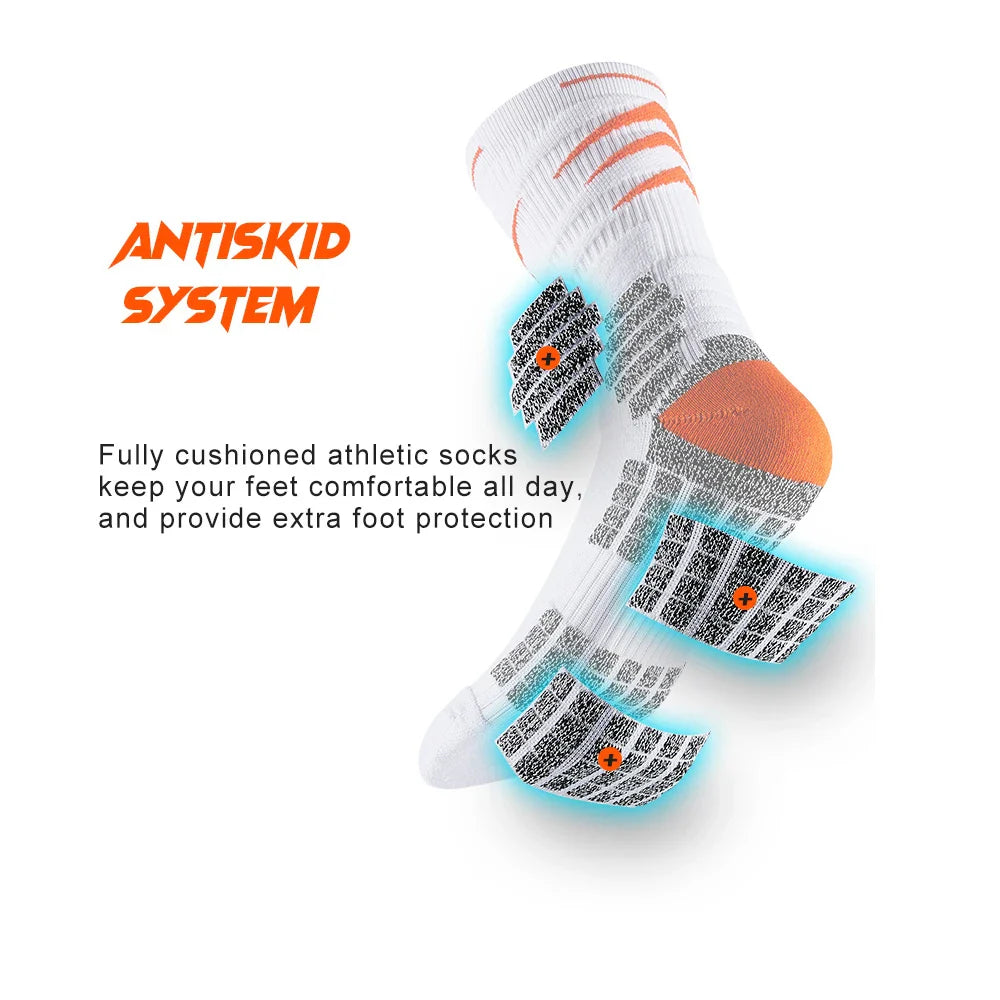 Veidoorn Athletic Cushioned Crew Socks – Superior Comfort and Secure Fit